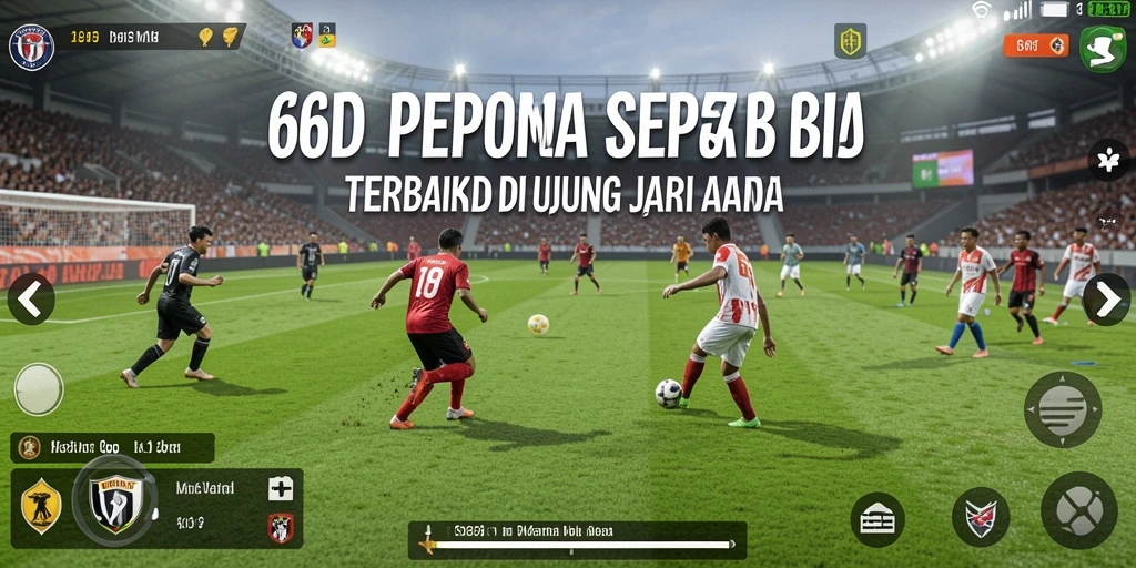 Gameplay 66D yang seru dan penuh aksi sepak bola.