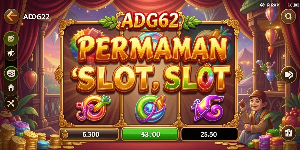 Tangkapan layar gameplay ADG62 menampilkan putaran slot yang memukau.
