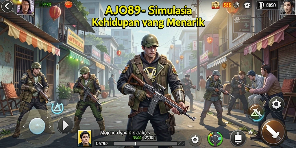 Tampilan gameplay unik dari AJO89 yang menunjukan interaksi karakter.
