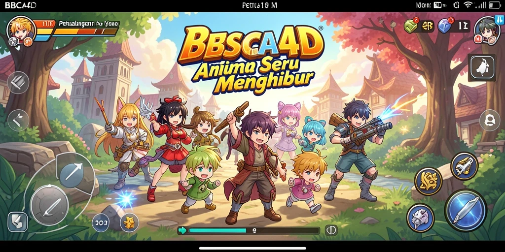 Screenshot menampilkan karakter utama dalam aksi seru di dunia Anime.