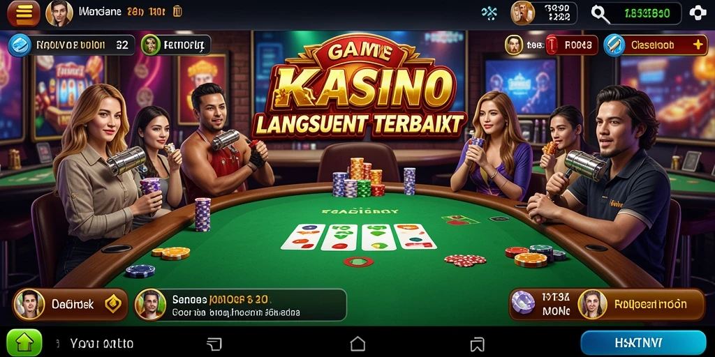 Screenshot utama F32 menampilkan dealer langsung dalam permainan kasino yang interaktif.