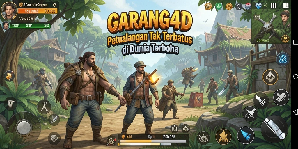 Tangkapan layar gameplay GARANG4D menunjukkan dunia terbuka yang luas dan interaktif.