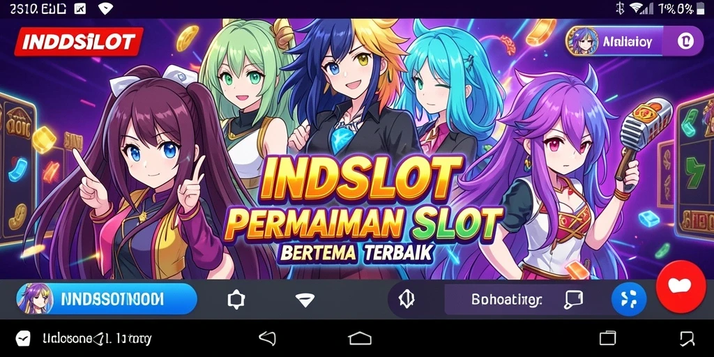 Tampilan gameplay INDSLOT yang menarik dengan nuansa anime.