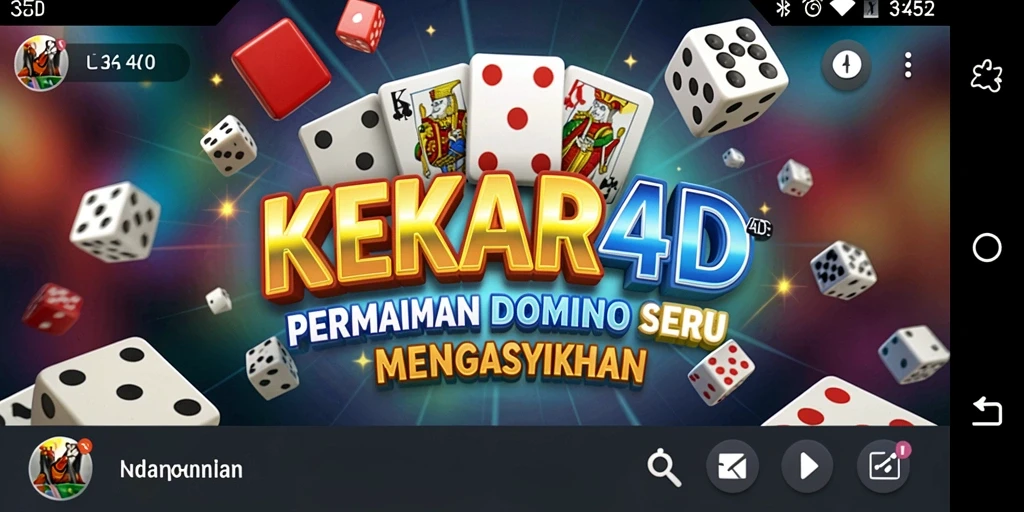 Screenshot gameplay KEKAR4D menampilkan suasana seru bermain Domino.
