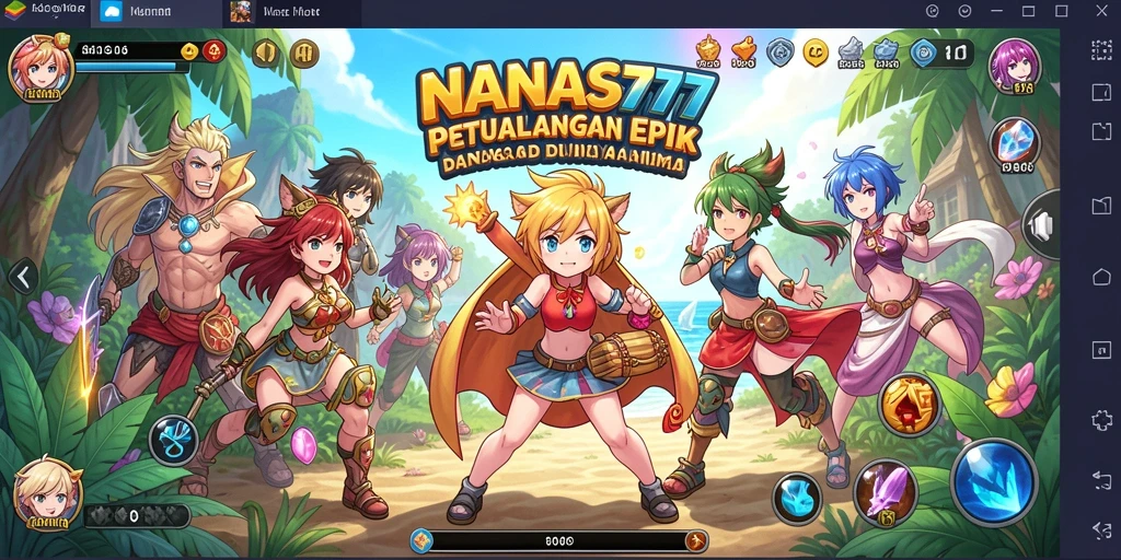 Tampilan gameplay seru NANAS777 yang penuh aksi anime.