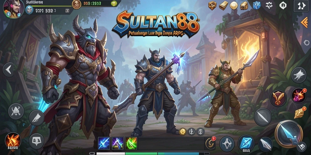 Tampilan epik dari gameplay ARPG SULTAN88.