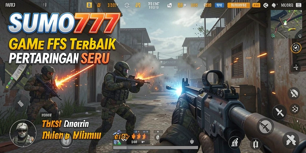 Tampilan aksion intens dalam gameplay SUMO777 dengan grafis menakjubkan.