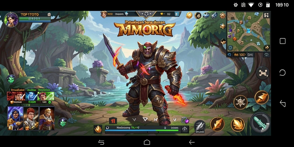 Screenshot gameplay TOP1TOTO yang penuh aksi dan petualangan seru di dunia MMORPG.